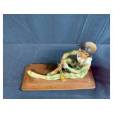 Anri Limited Ed & Numbered Harlequin Figure & Collection of Decorative Animal Figurines, Art Glass Vases