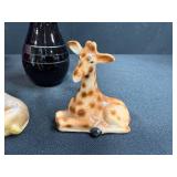 Anri Limited Ed & Numbered Harlequin Figure & Collection of Decorative Animal Figurines, Art Glass Vases