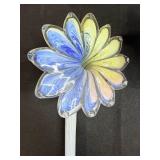 Set of 4 Hand Blown Art Glass Flowers, 16 Inch Decorative Stems
