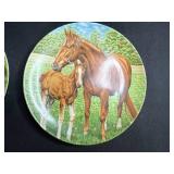 Collection of Kaiser W. Germany Horse Plates, Ceramic Dog Figurines, and Wooden Kitchenware