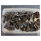 Bulk Lot of Vintage Keys and Leather Key Wallet Collection