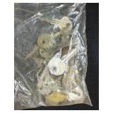 Bulk Lot of Vintage Keys and Leather Key Wallet Collection
