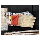 Collection of Floral and Patterned Cotton Garden Gloves with Gift Sacks, Coasters, and Nautical Booklet