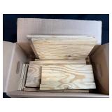Box of Assorted Plywood Pieces