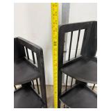 Pair of 3-Tier Corner Wood Shelf Units with Metal Shoe Rack