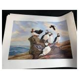 Stack of Puffin Art Prints by Patricia Bourque