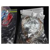 Large Assorted Lot of Necklace Chains and Jewelry Cords with Storage Bin