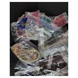 Large Assorted Lot of Necklace Chains and Jewelry Cords with Storage Bin