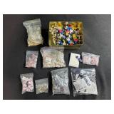Collection of Glass Cat Charms and Jewelry Findings Assortment