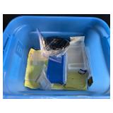Bulk Lot of Gift Bags, Pouches, Organza, and Craft Ribbons with Storage Totes