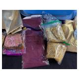 Bulk Lot of Gift Bags, Pouches, Organza, and Craft Ribbons with Storage Totes