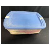 Large Collection of Vintage Embroidered and Lace Linens in Storage Tote