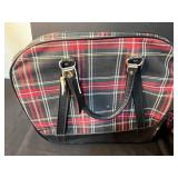 Collection of 3 Vintage Handbags with Plaid and Knit Designs