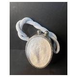 Vintage Metal Purse with Mirror and Beaded Bag Set