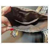 Collection of Vintage Handbags and Colorful Silk Scarves