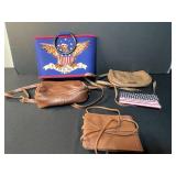 Set of 3 Crossbody Bags and 1 Patriotic Leather Wallet inc Liz Claiborne