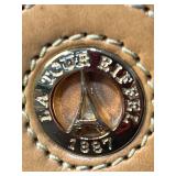 Collection of 3 Handbags: Relic Floral Bag, La Tour Eiffel Colorblock Backpack, and Metallic Mesh Purse