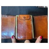 Set of Vintage Tooled Leather and Snakeskin Accessories