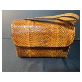 Set of Vintage Tooled Leather and Snakeskin Accessories