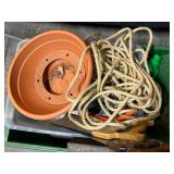 Green Keepers Garden Cart with Tools, Rope, Planters, and String Lights