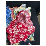 Collection of Hawaiian and Tropical Print Button-Up Shirts Size L Assorted Brands