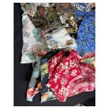 Collection of Hawaiian and Tropical Print Button-Up Shirts Size L Assorted Brands
