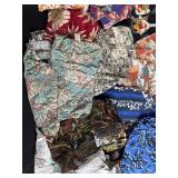Collection of Hawaiian and Tropical Print Button-Up Shirts Size L Assorted Brands