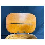 Vintage Woven Basket with Collection of Autograph and Memory Books