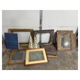 Collection of Vintage and Antique Picture Frames, Mat Boards, Decorative Panels