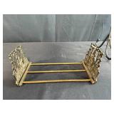 Vintage Brass Book Rack and Decorative Metal Easel Stand