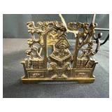 Vintage Brass Book Rack and Decorative Metal Easel Stand