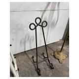 Collection of 4 Music Instrument and Display Stands Including Brass Lyre Music Stand
