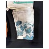 Vintage Woven Picnic Basket with Assorted Retro Table Linens