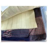 Assorted Vintage Linens and Fabric Pieces in Storage Tote