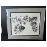 Lot of Cat Themed Artwork & Puzzle - Inc White Cat Oil from Shelburne Vermont Museum and Lmt Ed Cat Collage Signed Print