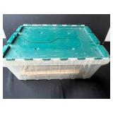 Collection of Assorted Picture Frames and Document Mats in Storage Tote