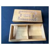 Decorative Lot: Framed Owl Art, Carved Wood Box, Stone Bison & Arrow Figures, Woven Basket with Lid