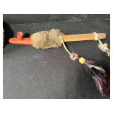 Native American Collectibles and Folk Art Lot with Baskets, Pipe, and Decor