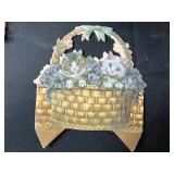 Collection of Vintage Buttons, Ribbons, Cat Die Cuts, and Antique Eyeglasses