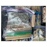 Large Mixed Lot of Wooden Game Pieces, Letters, Tokens, and Craft Supplies