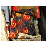 Collection of Vintage and Holiday-Themed Table Linens and Fabric Napkins