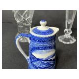 Collection of 5 Decorative Glass and Porcelain Tableware Pieces inc Lamberton