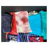 Large Collection of Vintage and Modern Scarves, Sashes, and Fabric Accessories - buckles & scarf holders