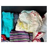 Large Collection of Vintage and Modern Scarves, Sashes, and Fabric Accessories - buckles & scarf holders