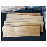 Craft Supplies Lot with Wood Pieces, Fabric, Beads, and Accessories in Storage Bin