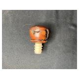 Handcrafted Signed Wood Bowl Trio, Bamboo Cutting Board, and Wine Stopper Set