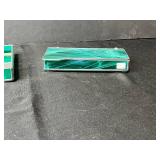 Sher Browner Signed Glass Vanity Tray and Lidded Box Set