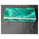 Sher Browner Signed Glass Vanity Tray and Lidded Box Set