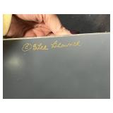 Sher Browner Signed Glass Vanity Tray and Lidded Box Set