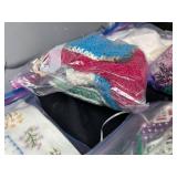 Large Collection of Handmade Crochet and Embroidered Linens with Accessories